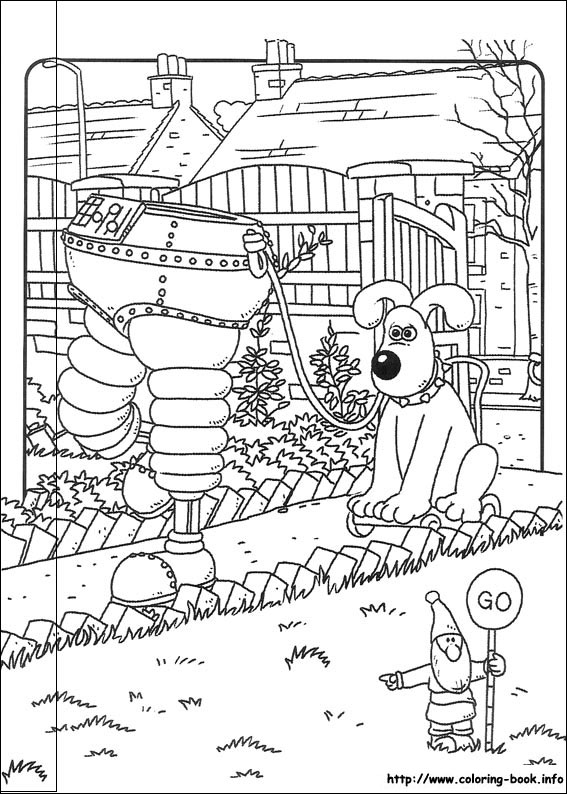 Wallace and Gromit coloring picture